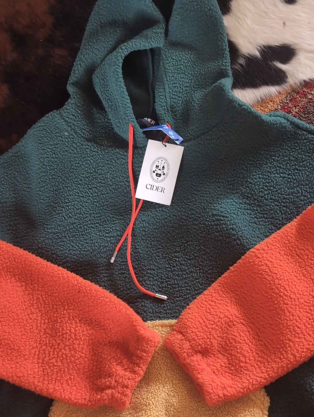 Cider Colorblock Sherpa Hoodie